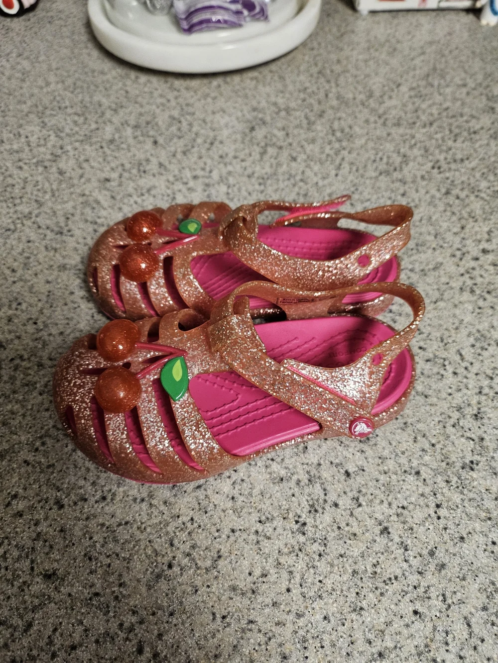 CROCS glittery rose